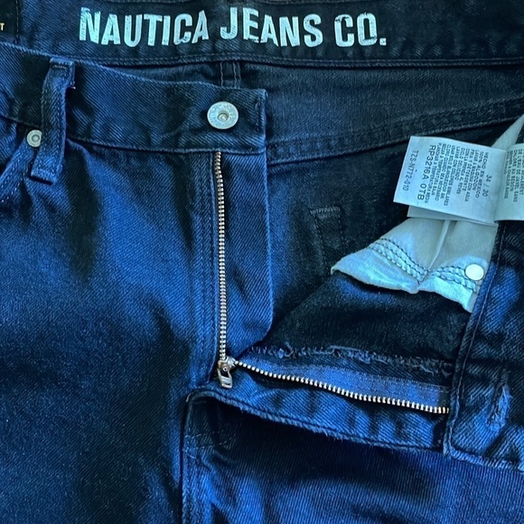 Nautica 34/30 black relaxed fit jeans with zip and button close - Picture 7 of 11
